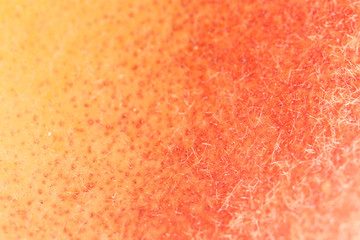 the skin of the peach as a background. close