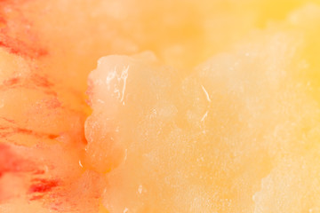 juicy peach flesh as a background. close