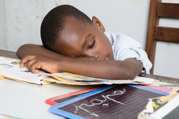 Tired child.