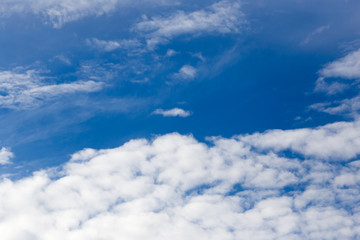 beautiful clouds on a blue sky