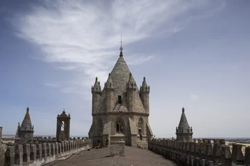 Fotobehang Monument Cubiertas de la catedral de Évora en Portugal