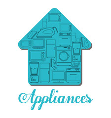 Technology home appliances, vector design
