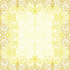 Selbstklebende Fototapeten Yellow Ornamental Seamless Pattern © Eduardo Santarosa