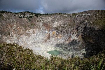Active Volcano Caldera on Sulawesi, Indonesia