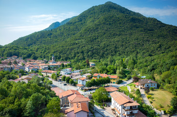 Fototapeta na wymiar Aerial view on Prato Carnico