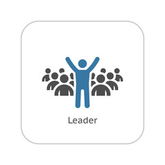 Leader Icon. Business Concept. Flat Design.