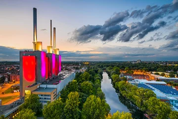 Fototapeten Linden Kraftwerk in Hannover, Deutschland © Mapics