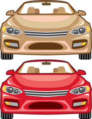 Convertible vehicle front vector