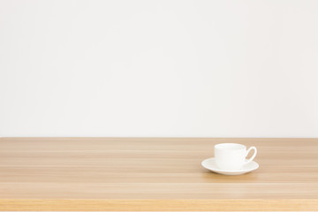 Coffee cup in the office desktop