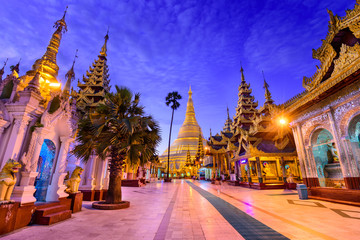 Shwedagon Pagoda of Myanmar - Powered by Adobe