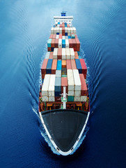 Fototapeta premium Containerschiff