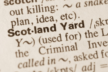 Dictionary definition of words Scotland Yard