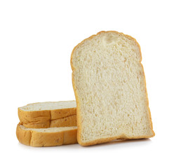 Brown bread slice isolated on white background