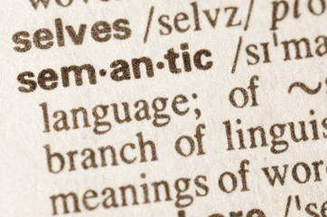 Dictionary definition of word semantic