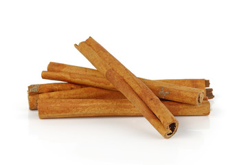 cinnamon isolated on white background