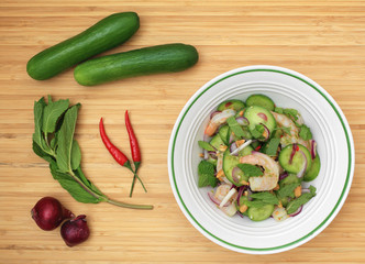 Thai Cucumber Salad With Shrimp