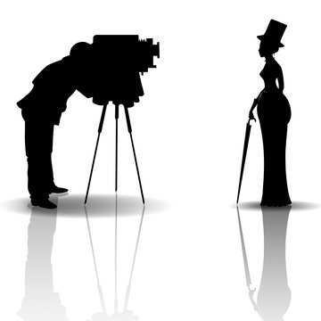 Photographer and model