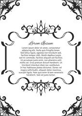 vintage background frame design black vector