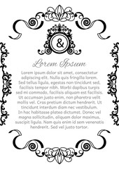 vintage background frame design black vector