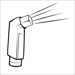 Asthma inhalator sketch