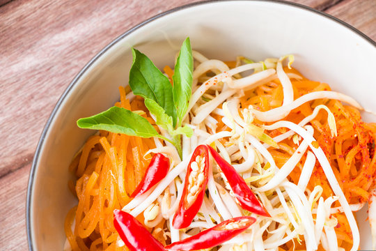 Thai style noodles, Pad-Thai, Thai cuisine.