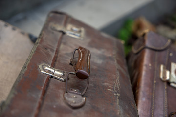 Old vintage suitcases