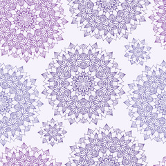 Seamless background with hand-drawn floral pattern