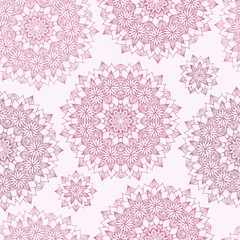 Seamless background with hand-drawn floral pattern
