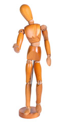 Jointed wooden man figure for artists,