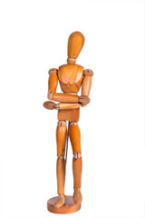 Jointed wooden man figure