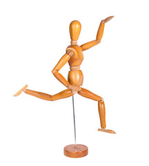 Jointed wooden man figure