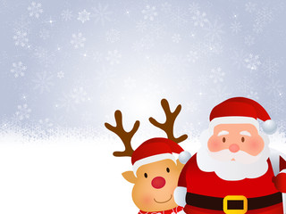 雪　クリスマス　サンタ　背景