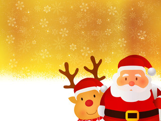 クリスマス　雪　サンタ　背景