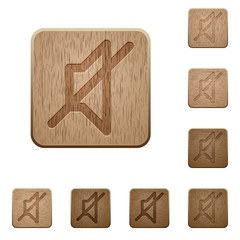 Mute wooden buttons