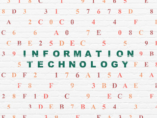 Data concept: Information Technology on wall background
