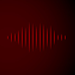 Paper sound waveform with shadow