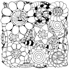 floral zentangle