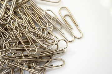 clips stack with copy space for your text on a white background