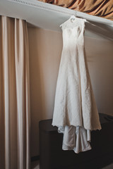 Wedding dress on a hanger 3830.