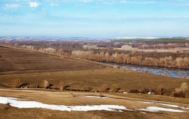 river ice in the spring