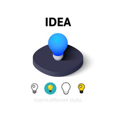 Idea icon in different style