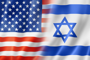 Obraz premium USA and Israel flag