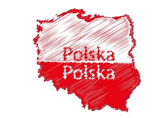 Polska,Husaria, mapa - obrazy, fototapety, plakaty