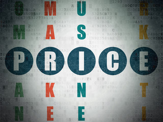 Marketing concept: Price in Crossword Puzzle