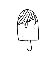 Ice Cream Doodle, a hand drawn vector doodle illustration of an ice cream.