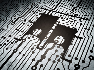 Political concept: circuit board with Election