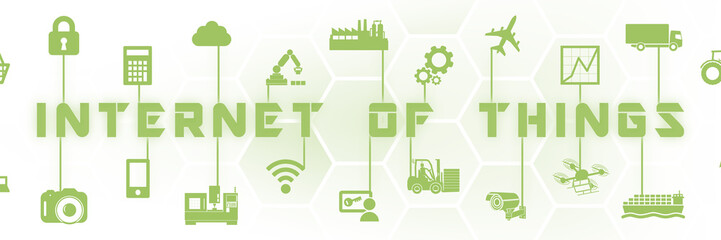 i4b58 Industrie4Banner i4b - Internet of Things concept with connected devices - grün 3to1 g4000