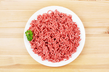 Teller mit Hackfleisch