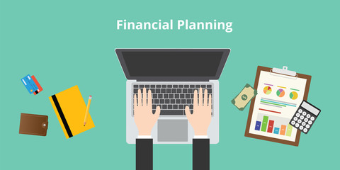 financial planning and working audit graph and data © ribkhan