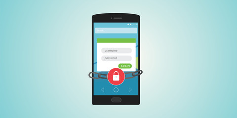mobile authentication username and password locked and chain